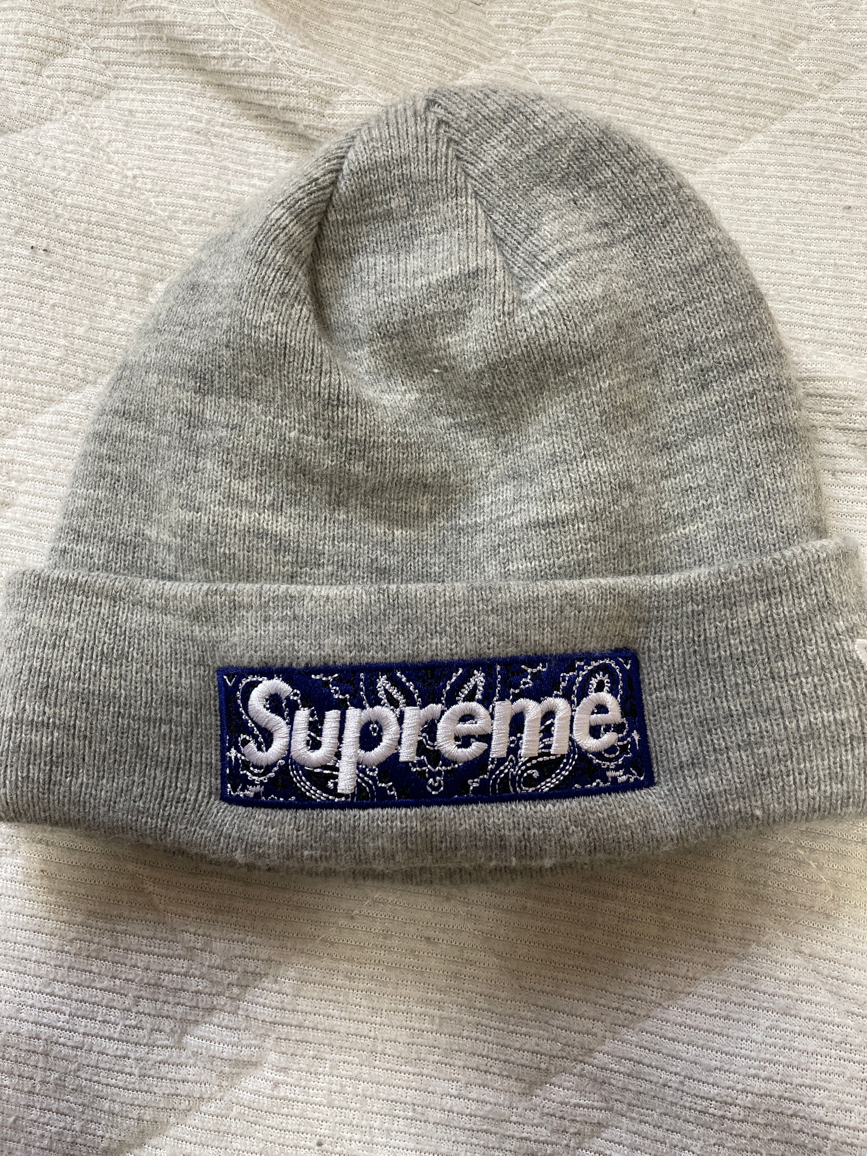Supreme New Era® Box Logo Beanie "Grey"
