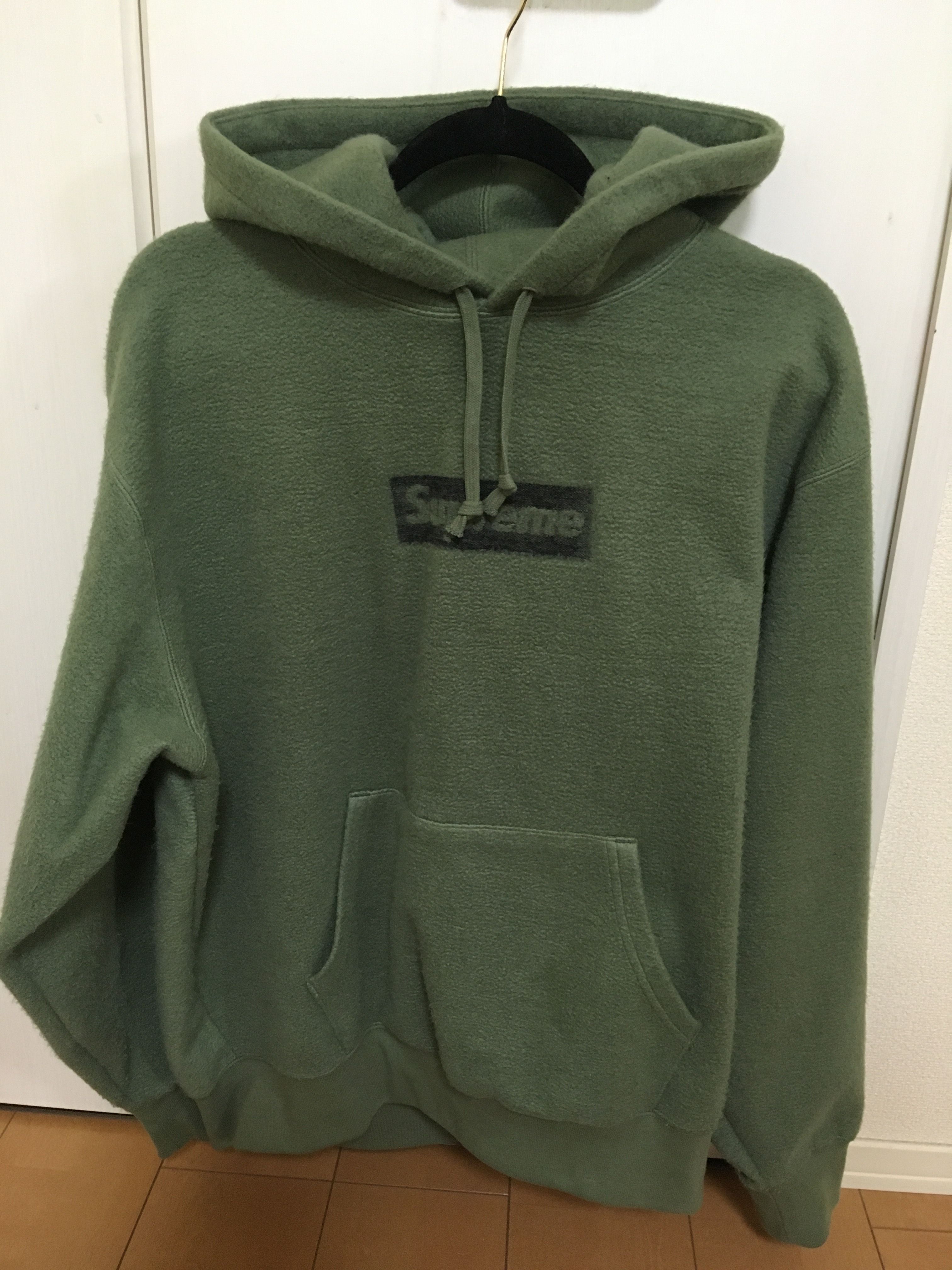Supreme Inside Out Box Logo Hooded Sweatshirt "Light Olive"