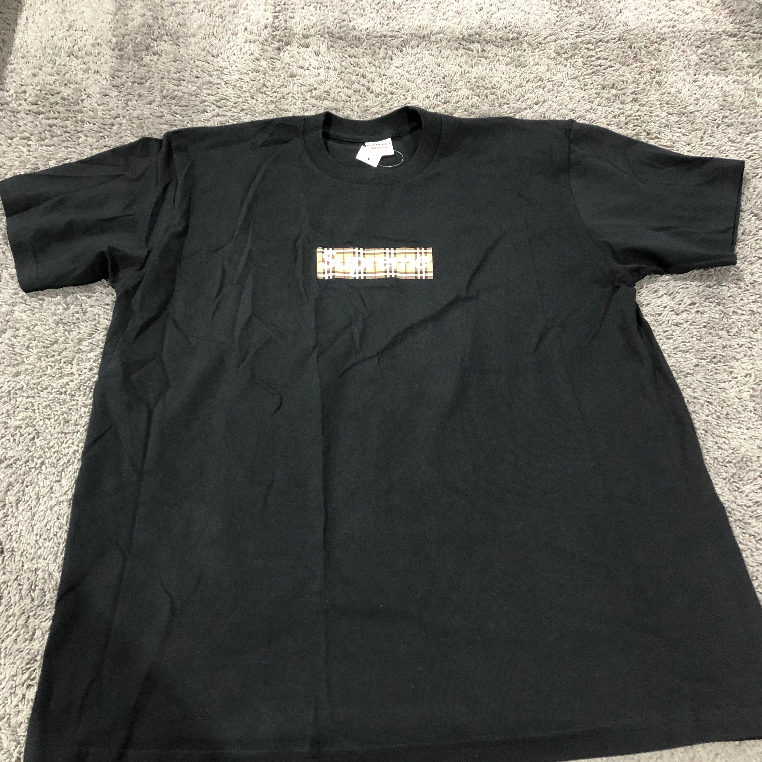 Supreme / Burberry Box Logo Tee "Black"