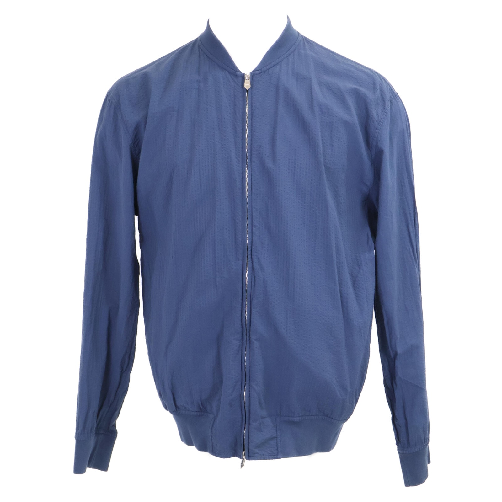 エルメス 【国内正規】ストライプ シアサッカー ダブルジップ ブルゾン/ 40