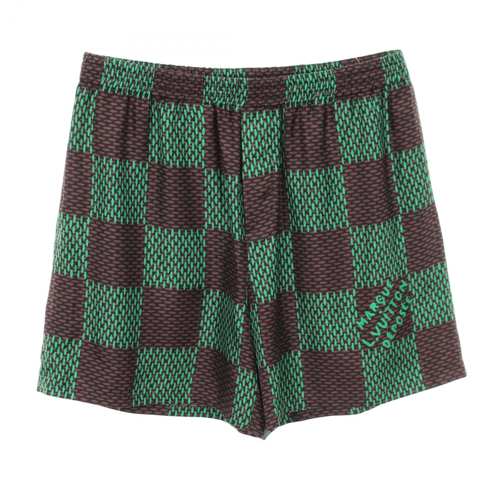 ルイ・ヴィトン LOUIS VUITTON ダミエ パンツ 衣料品 ボトムス シルク メンズ グリーン系 / ブラウン系 RM241 FYQ HQP74W 【中古】