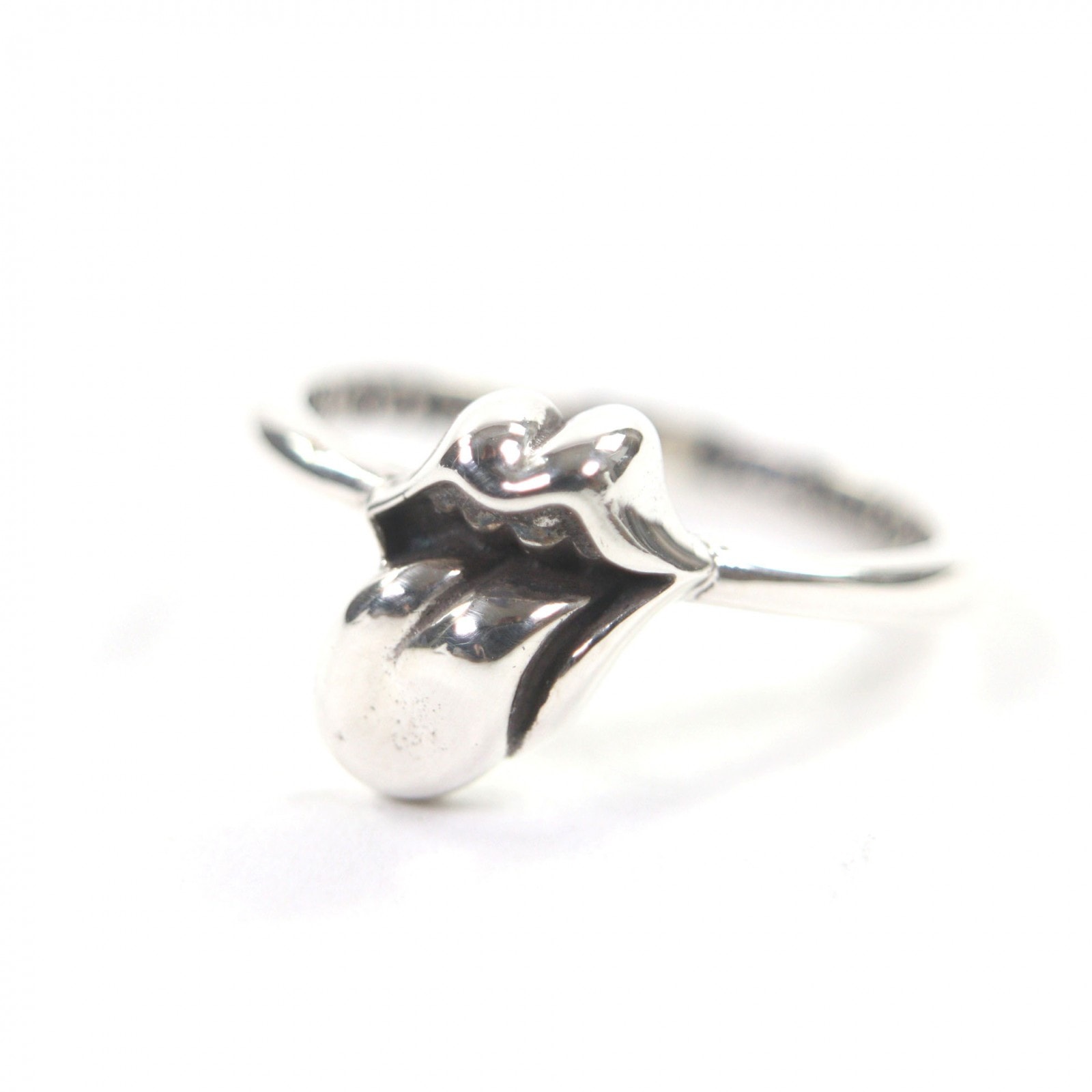 Chrome Hearts Bubble Gum Ring Lips and Tongue "Silver"