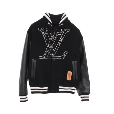 ルイ・ヴィトン LOUIS VUITTON LOUIS VUITTON × NBA バスケットボール ブルゾン ブルゾン 衣料品 アウター レザー ウール メンズ ブラック系 / ホワイト系 RM212M MJY HLL02E 【中古】