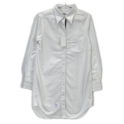 トムブラウン FDS002E-00139-100 ホワイト クラシック オックスフォード ロングシャツ 38