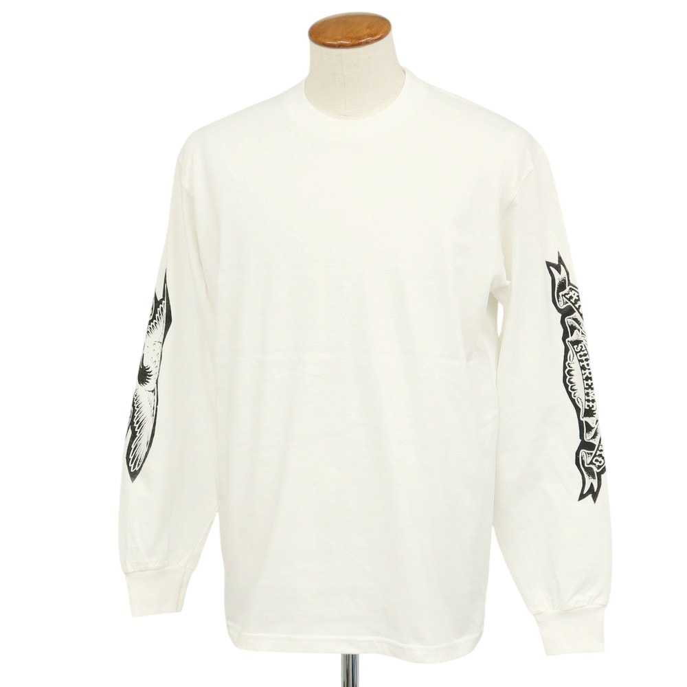 【中古】シュプリーム Supreme × ANTIHERO 2025年秋冬 Eagle L/S Tee クルーネック 長袖Tシャツ ホワイト【サイズM】【メンズ】