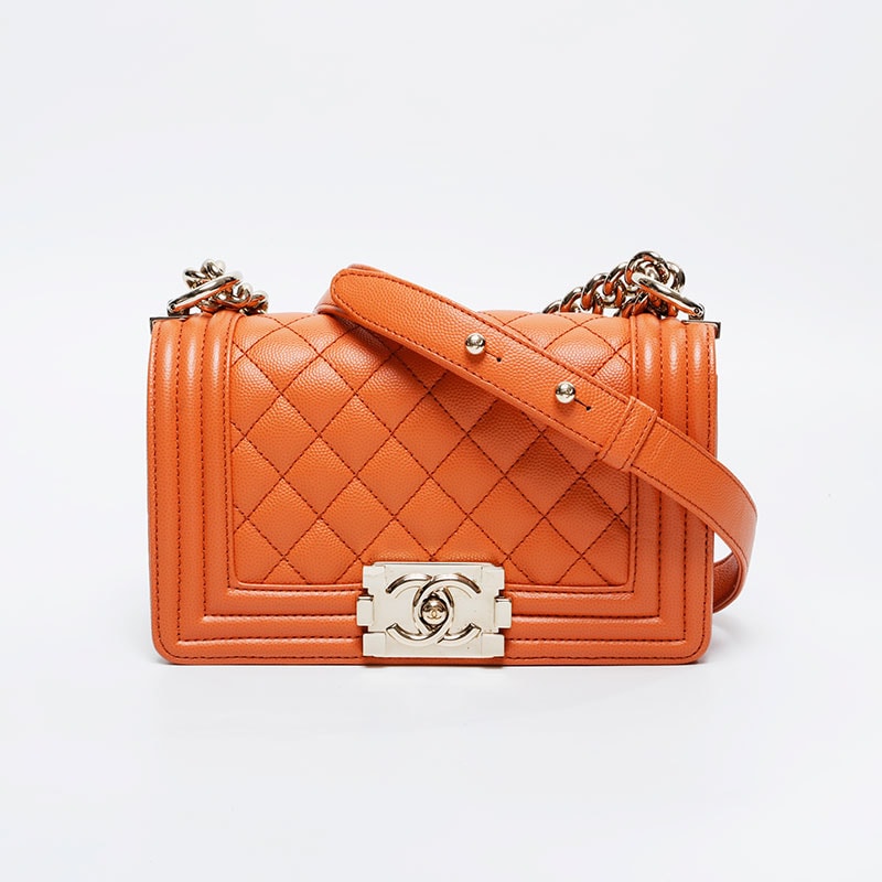 シャネル CHANEL ミニ キャビア ボーイシャネル ショルダーバッグ【中古】