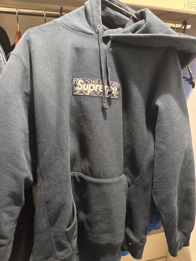 Supreme Bandana Box Logo Hooded Sweatshirt "Navy"