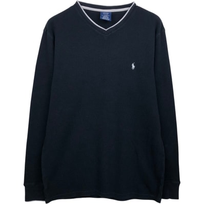 古着 ラルフローレン Ralph Lauren POLO RALPH LAUREN SLEEPWEAR Vネック サーマルロンT ワッフル メンズXL相当/eaa660291