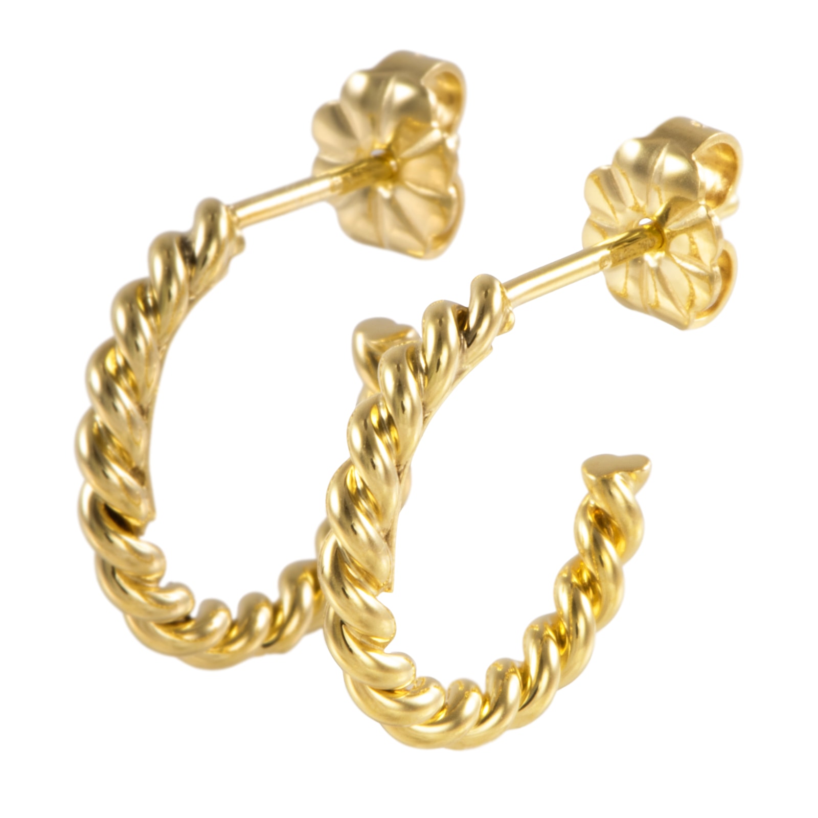 TIFFANY&Co. ティファニー ツイストフープ ピアス  K18YG ゴールド【中古】