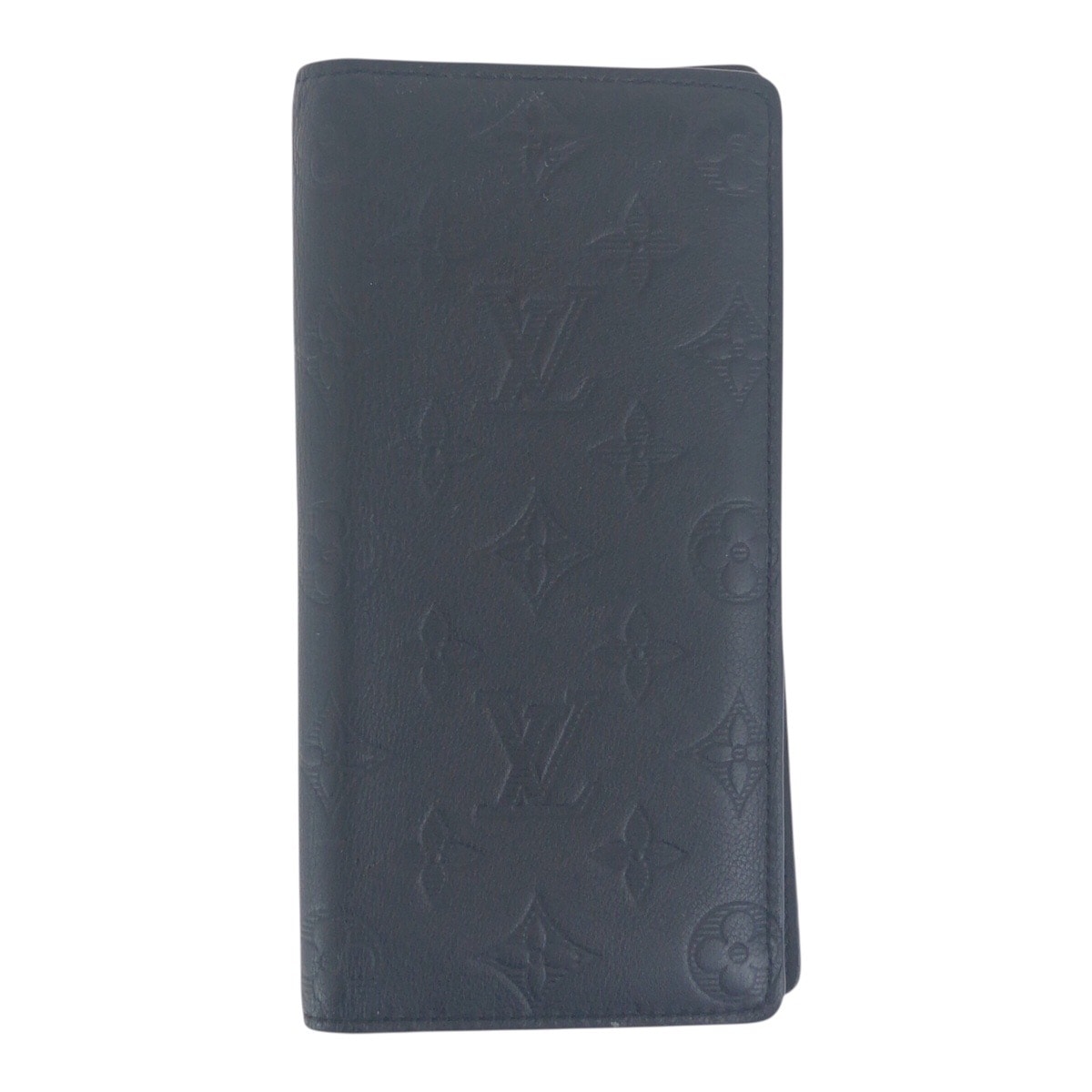 美品 LOUIS VUITTON ルイヴィトン モノグラム シャドー ポルトフォイユ ブラザ ブラック 黒 レザー 長財布 504815 【中古】