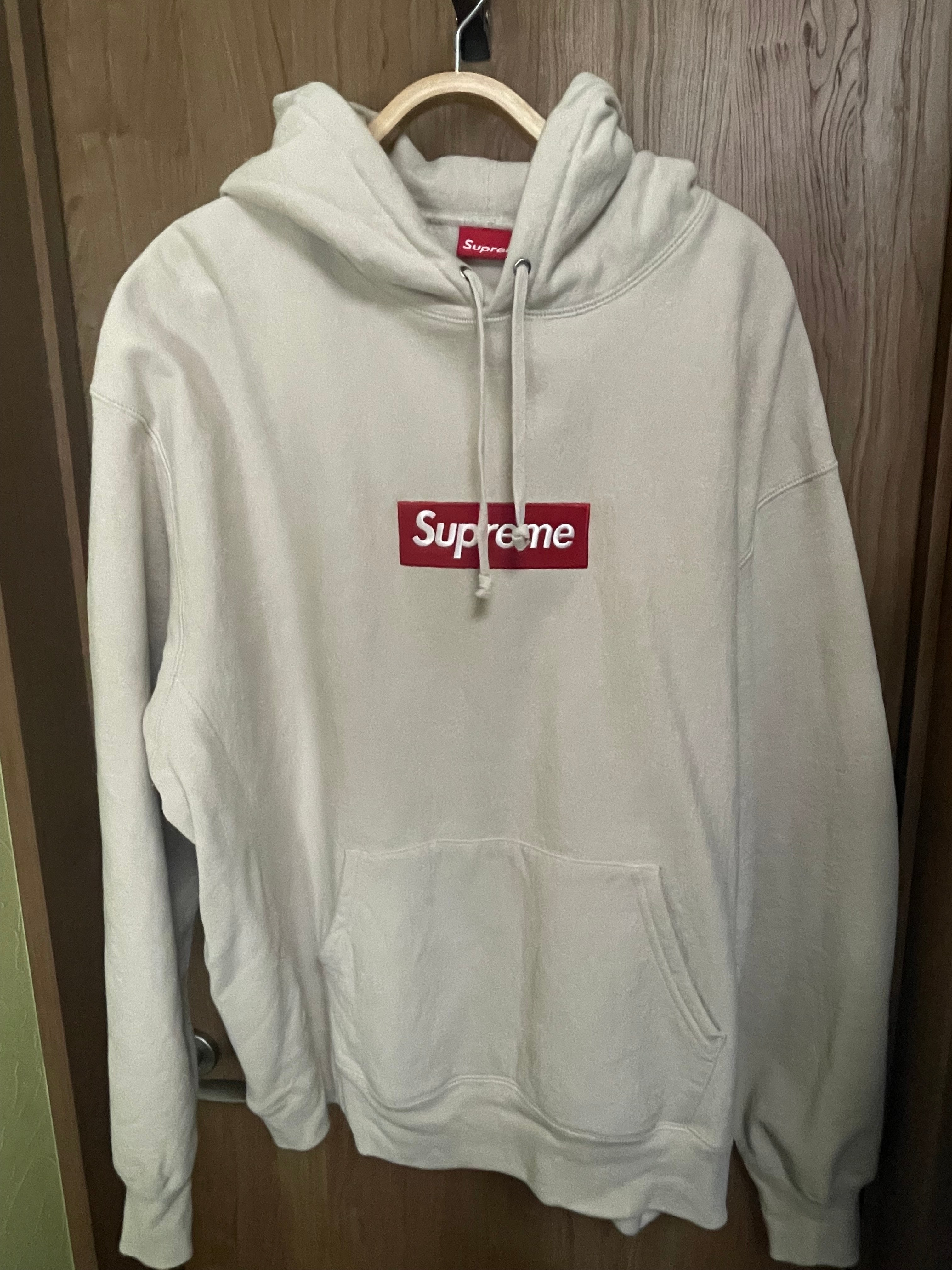 Supreme Box Logo Hooded Sweatshirt "Stone" (24FW)