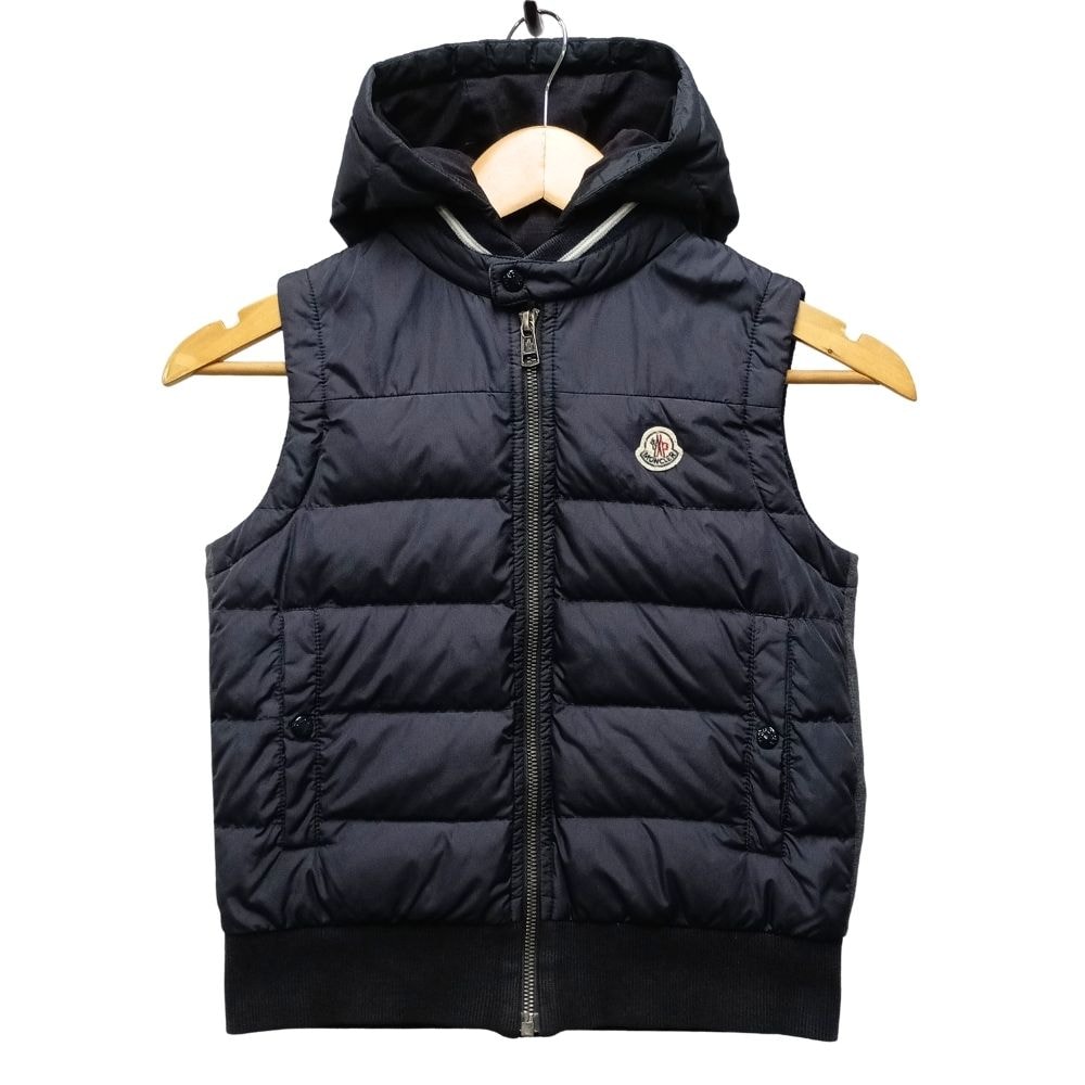MONCLER モンクレール MAGLIA GILET キッズ フード ベスト ネイビー サイズ 10 anni 140cm 正規品 / 54569