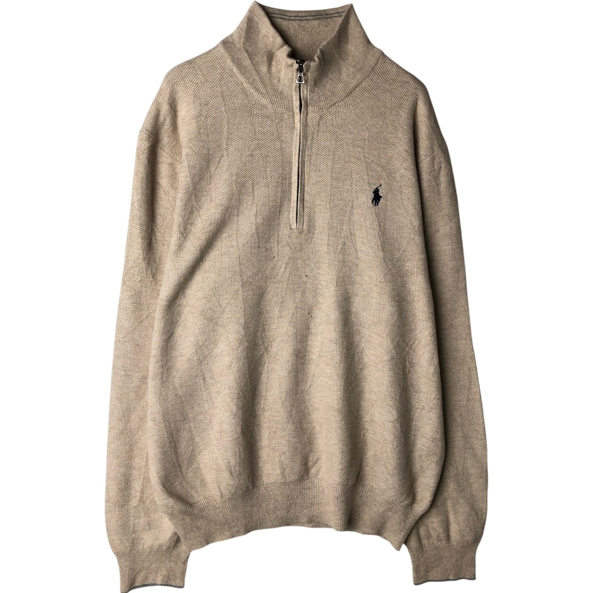 古着 ラルフローレン Ralph Lauren POLO RALPH LAUREN コットンニットハーフジップセーター メンズXL相当/eaa631934