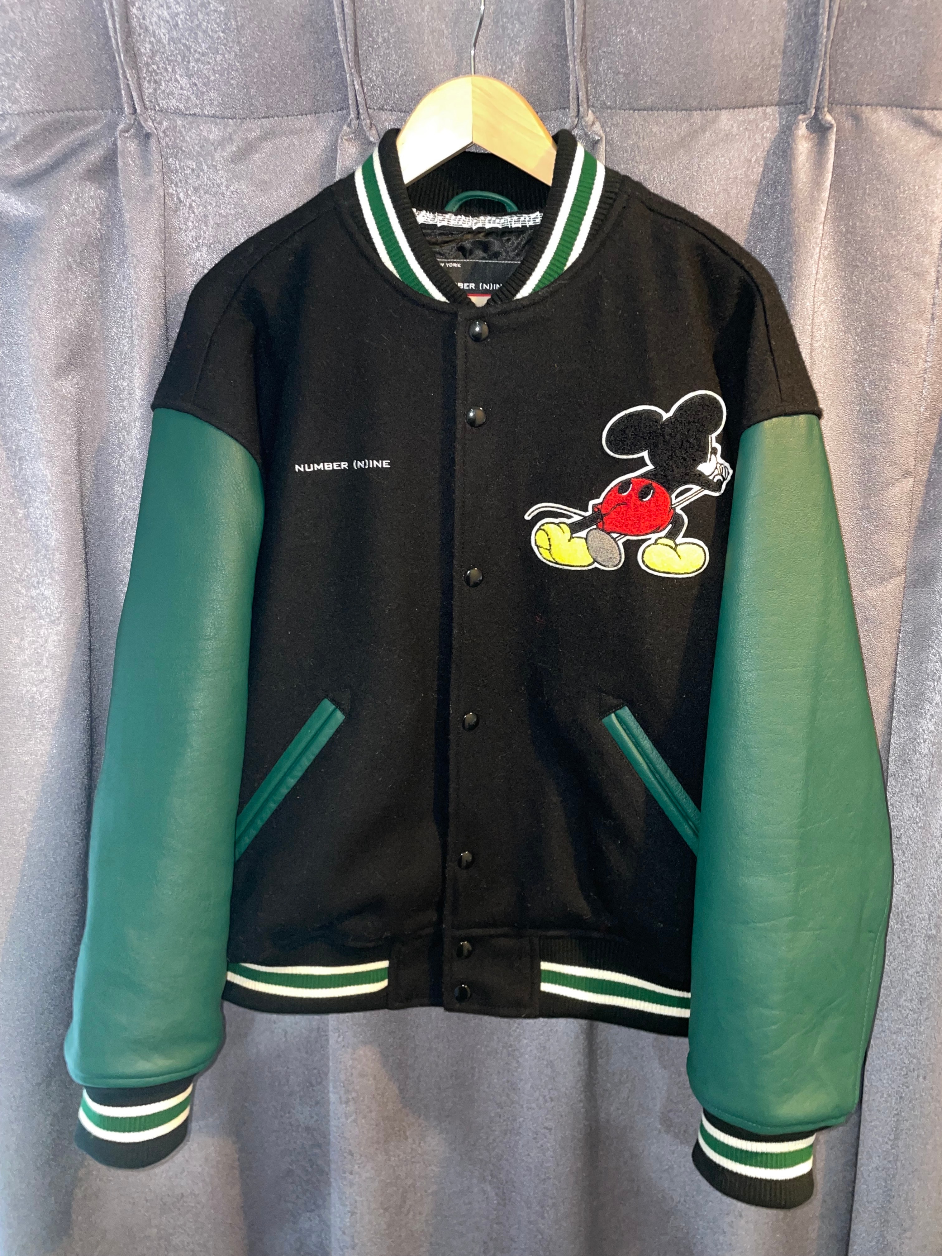 Supreme x Number (N)ine x Mickey Mouse Varsity Jacket "Black"