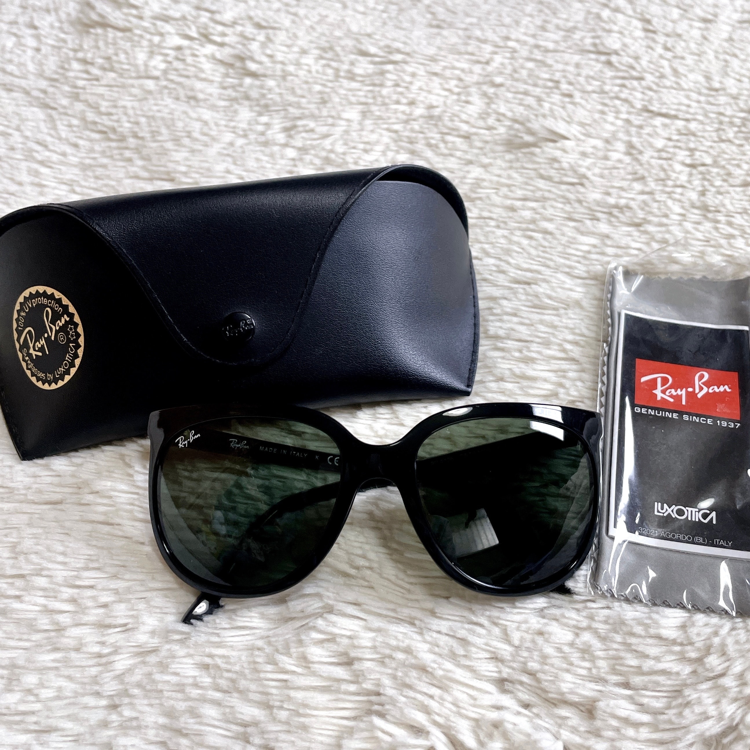 美品 レイバン Ray-Van RB4126 サングラス ウェリントン ブラック