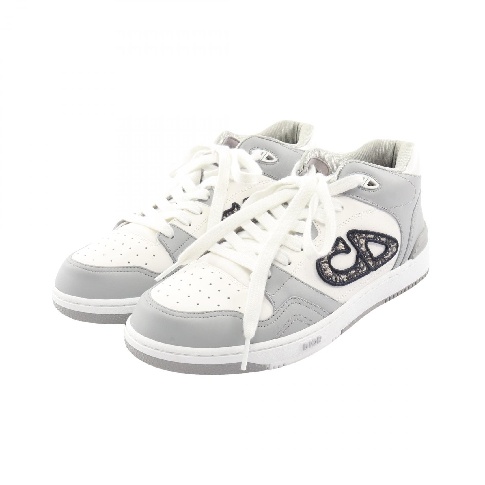 ディオール Dior B57 CDロゴ スニーカー 靴 レザー メンズ ホワイト系 / グレー系 3SH141ZXU-H800 B57 【中古】