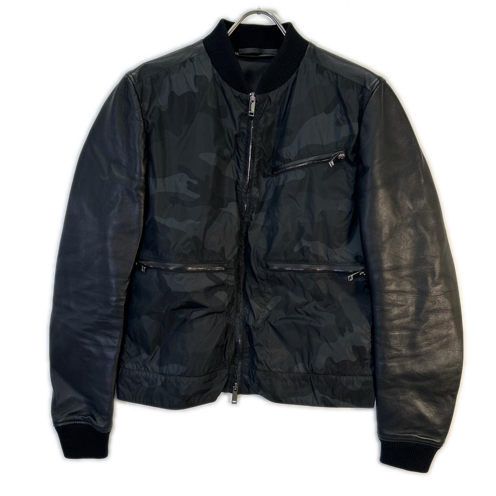 ヴァレンティノ ブラック/カモフラ KV0NAL2030G ジップアップブルゾン 48