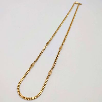 【超美品】クリスチャンディオール CD ネックレス 喜平 ゴールド