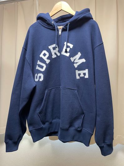 Supreme x Champion Zip Up Hooded Sweatshirt "Navy"