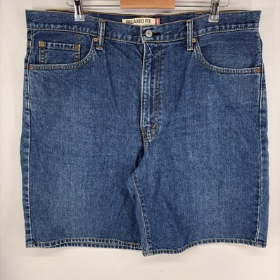 古着 リーバイス Levi's パンツ テーパード バギー ジーンズ ジーパン デニム ショーツ ハーフパンツ w40 ブルー系 メンズ