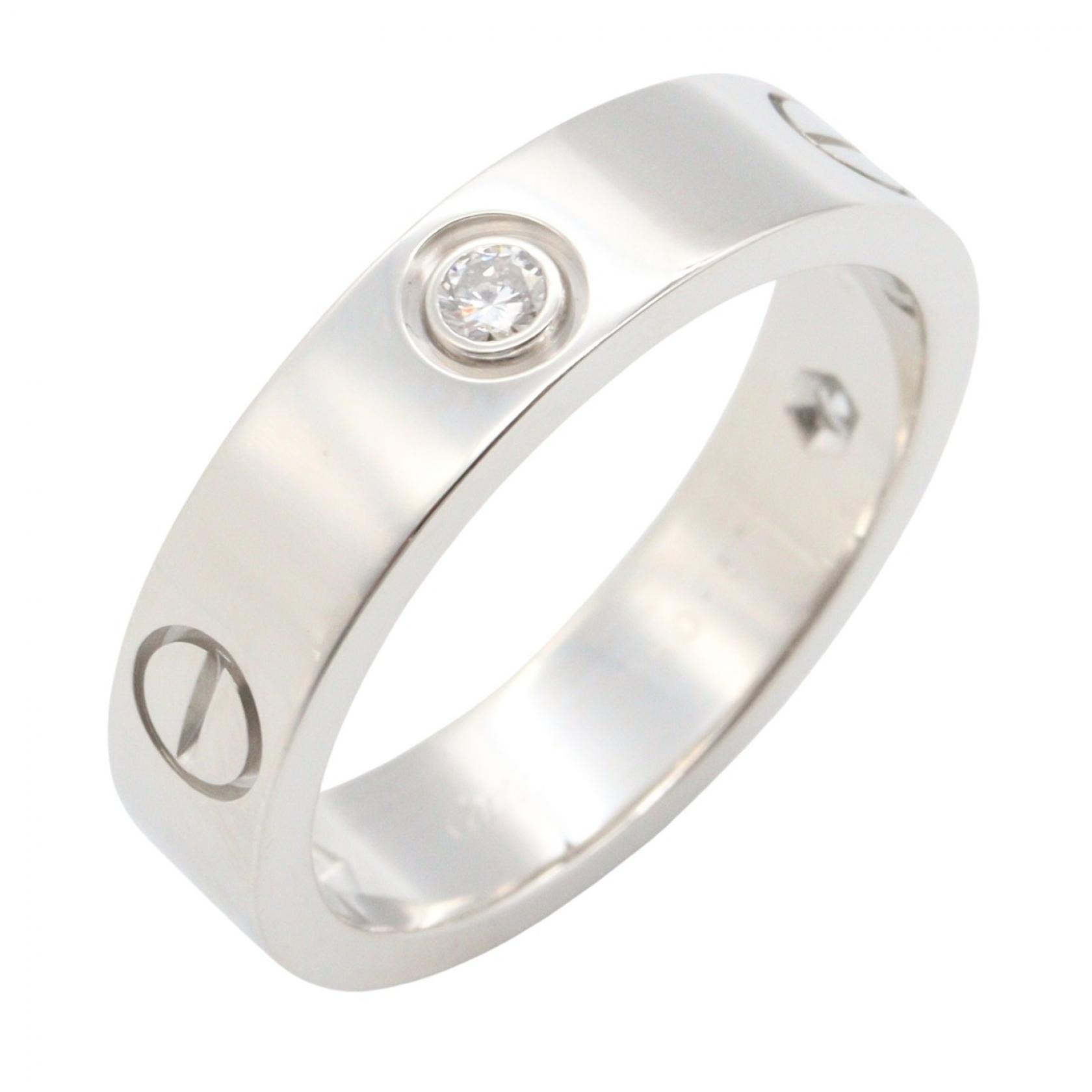 カルティエ CARTIER ラブリング 3PD リング・指輪 ジュエリー K18WG(ホワイトゴールド) ダイヤモンド メンズ レディース シルバー系 / クリア系 B4032500 【中古】