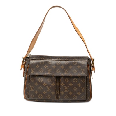 ルイ ヴィトン モノグラム ヴィバシテGM ショルダーバッグ ワンショルダー M51163 ブラウン PVC レザー レディース LOUIS VUITTON 【中古】