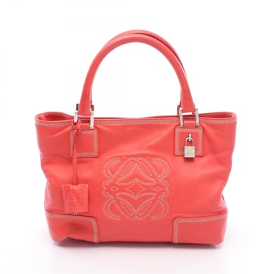 ロエベ LOEWE アマソナ フスタ ハンドバッグ バッグ レザー レディース レッド系 【中古】
