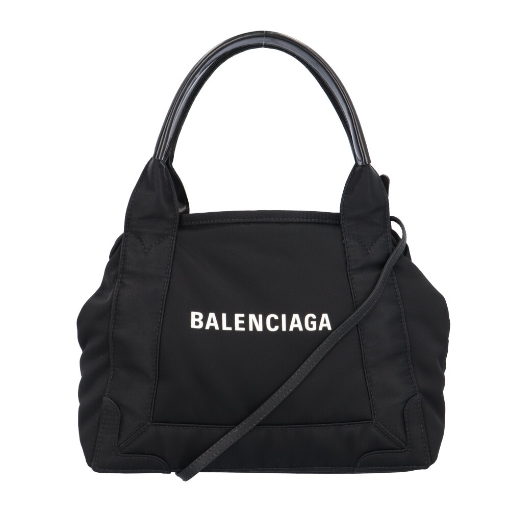 バレンシアガ ネイビーカバスXS ショルダーバッグ ナイロン 390346 ブラック レディース BALENCIAGA  中古