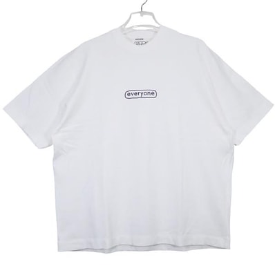 美品 everyone エブリワン j.30000 SKETCHY LOGO SHORT SLEEVE TEE EV23-CS06 Tシャツ ホワイト クルーネック ショートスリーブ カットソー 半袖 サイズL