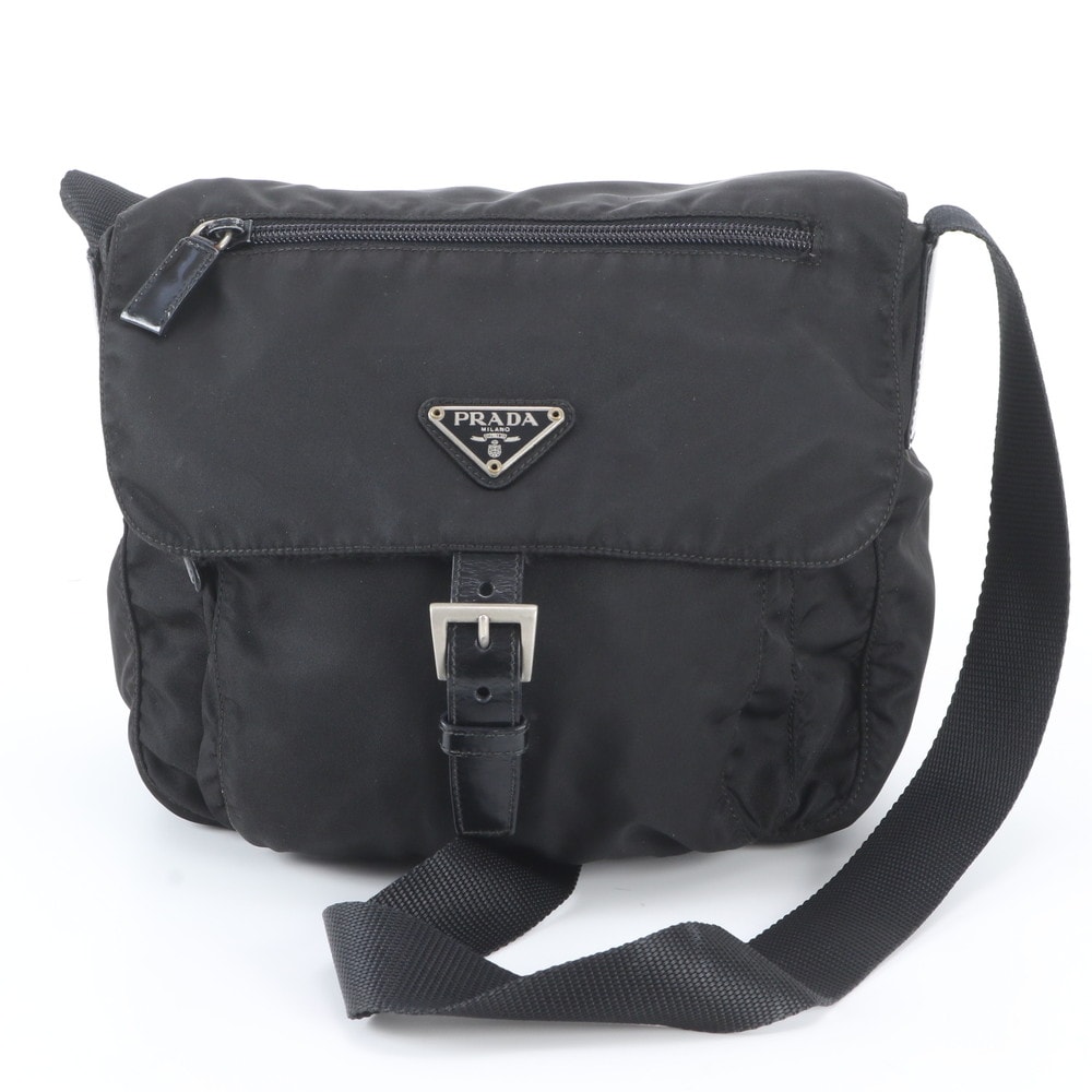 ■美品 プラダ テスート ナイロントライアングルロゴショルダーバッグ
