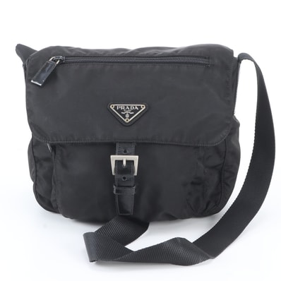 ■美品 プラダ テスート ナイロントライアングルロゴショルダーバッグ