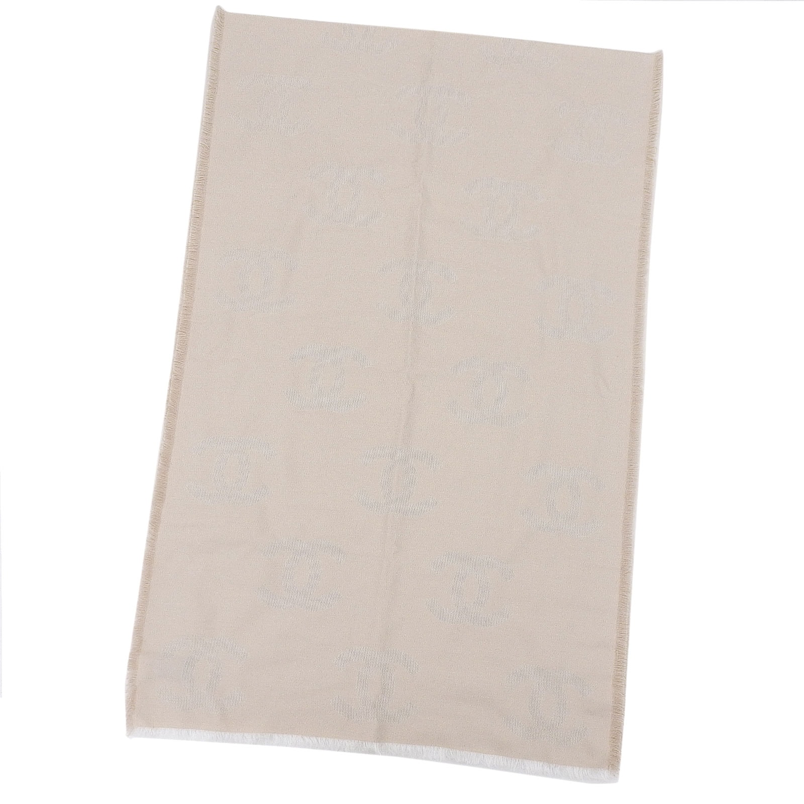 極美品 シャネル ストール ピンクベージュ系 レディース G23