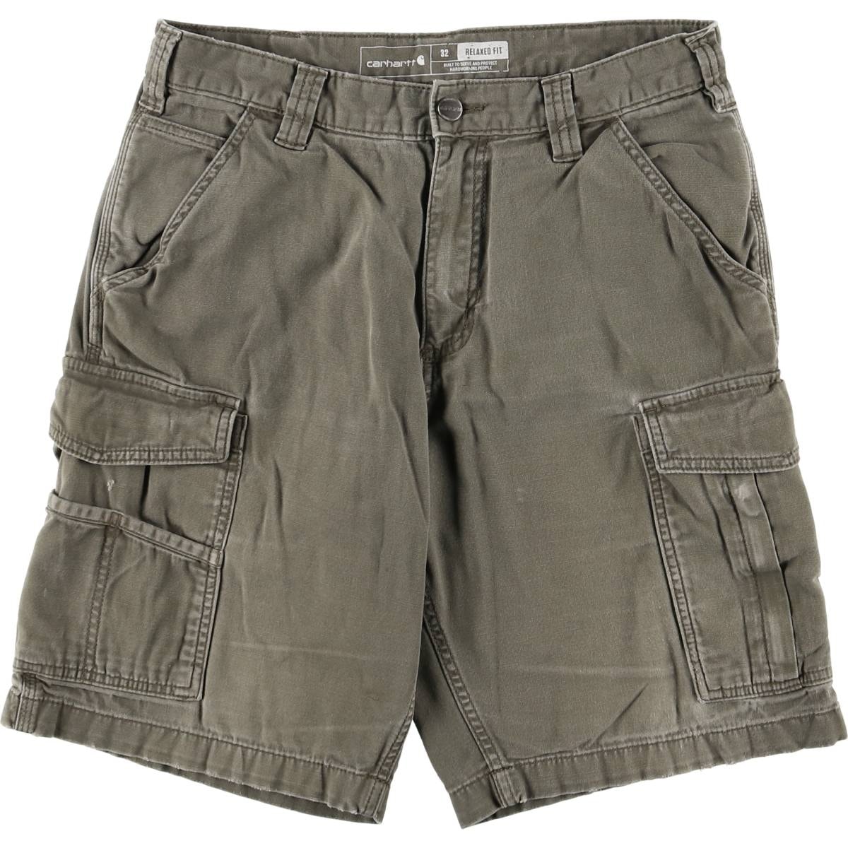 古着 カーハート Carhartt RELAXED FIT ダック カーゴショーツ ハーフパンツ メンズw32相当/eaa583941