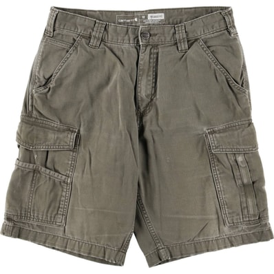 古着 カーハート Carhartt RELAXED FIT ダック カーゴショーツ ハーフパンツ メンズw32相当/eaa583941