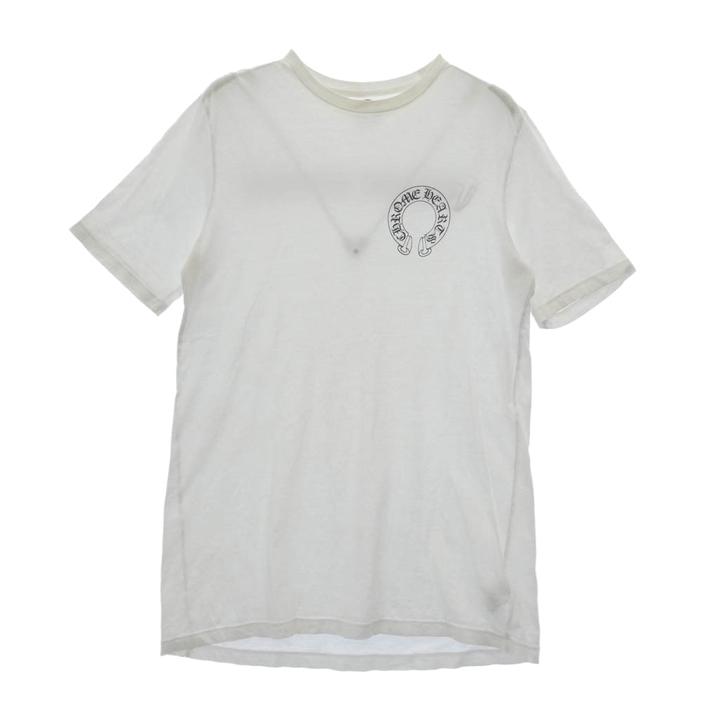 CHROME HEARTS クロムハーツ(原本無) Tシャツ HORSESHOE S/S TEE ホースシュープリント 半袖 Tシャツ カットソー ホワイト系 サイズ表記無し【中古】