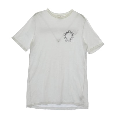 CHROME HEARTS クロムハーツ(原本無) Tシャツ HORSESHOE S/S TEE ホースシュープリント 半袖 Tシャツ カットソー ホワイト系 サイズ表記無し【中古】