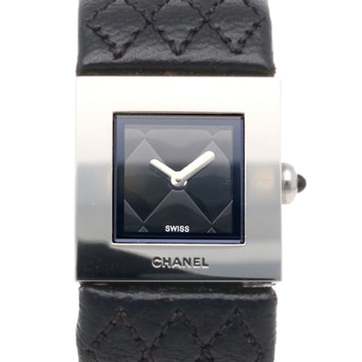 シャネル マトラッセ 腕時計 時計 ステンレススチール H0116 クオーツ 磨き直し済 レディース 1年保証 CHANEL 中古