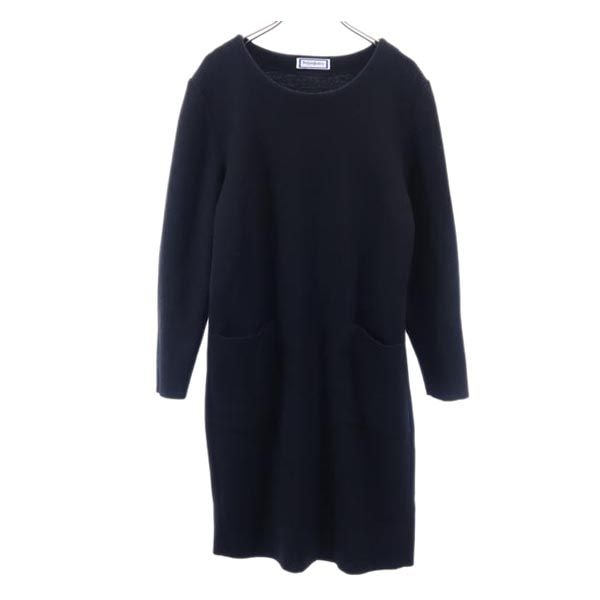 YVES SAINT LAURENT イヴサンローラン ウール 長袖 ワンピース M ブラック