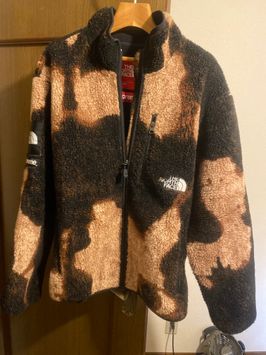 Supreme / The North Face Bleached Denim Print Fleece Jacket