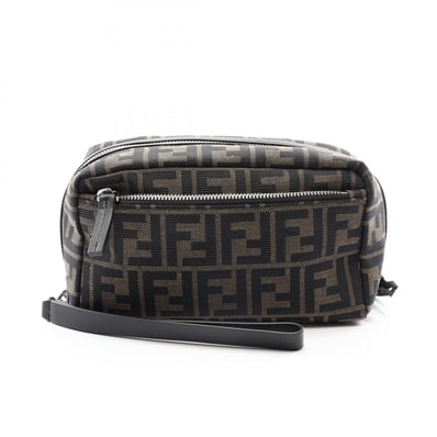 フェンディ FENDI ズッカ セカンドバッグ クラッチバッグ バッグ キャンバス レザー メンズ ブラウン系 / ブラック系 8N0216B16FF1PR4 【新品】