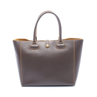 ロエベ LOEWE レオ トートバッグ バッグ レザー レディース グレー系 【中古】