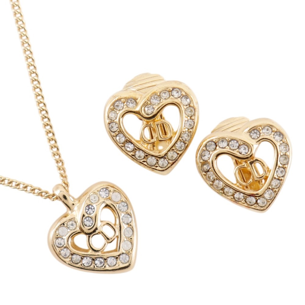 クリスチャンディオール CDハート イヤリングセット レディースネックレス