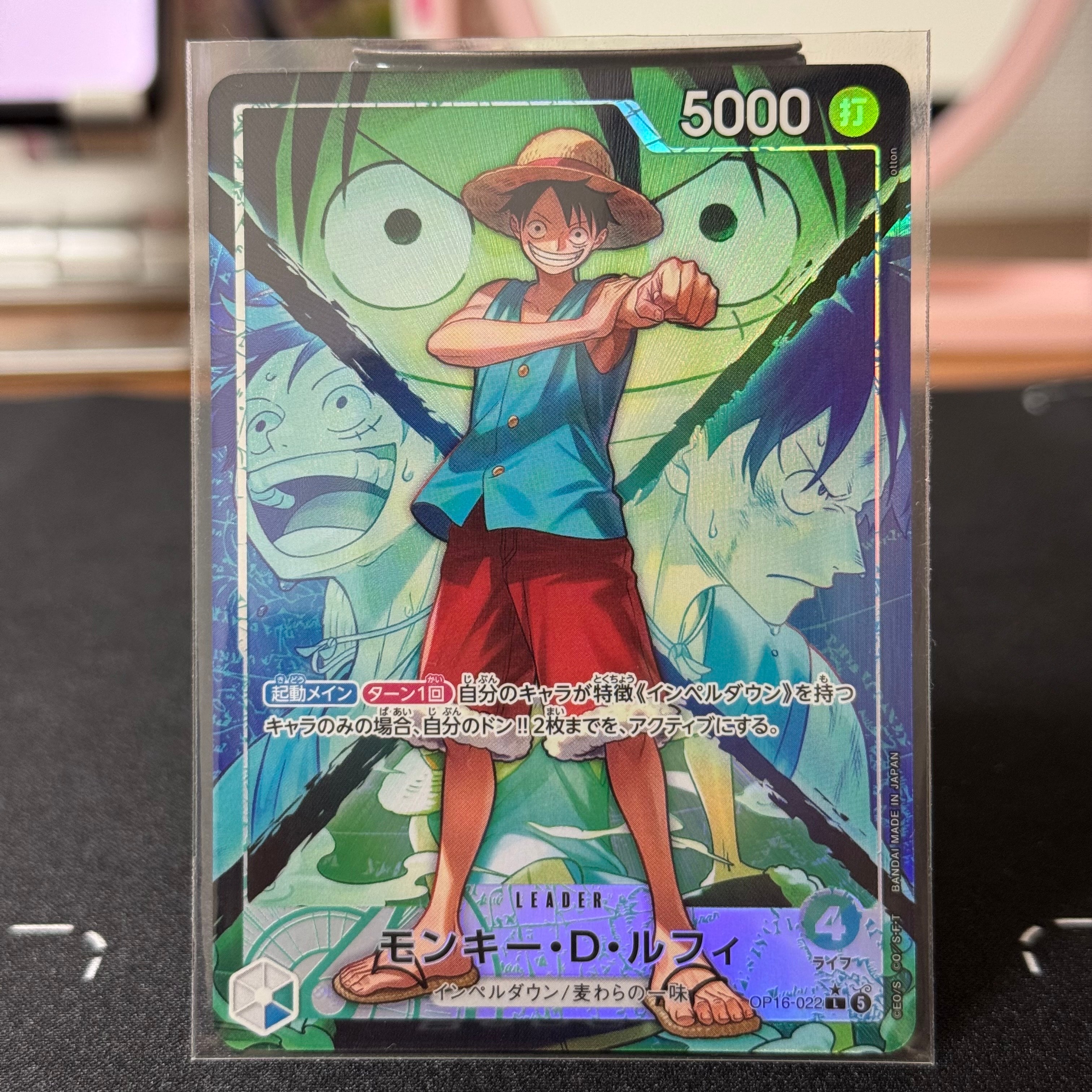 PSA9】モンキー・D・ルフィ SR [ST10-006](プロモーションカード「ONE