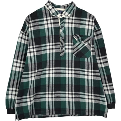 古着 90年代 ギャップ GAP オールドギャップ タータンチェック ハーフボタン 長袖 フランネルチェックシャツ メンズL相当 ヴィンテージ/eaa646886