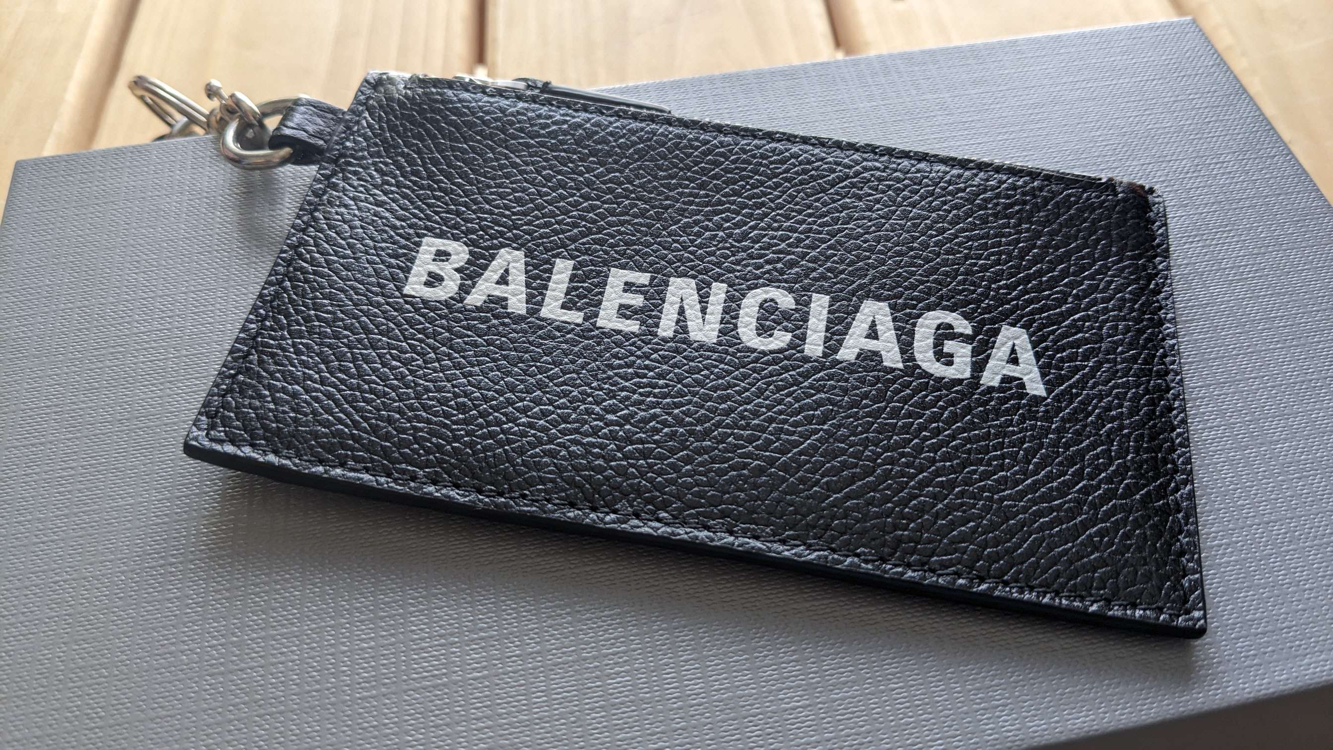 BALENCIAGA Everyday Leather Card Holder "Black"