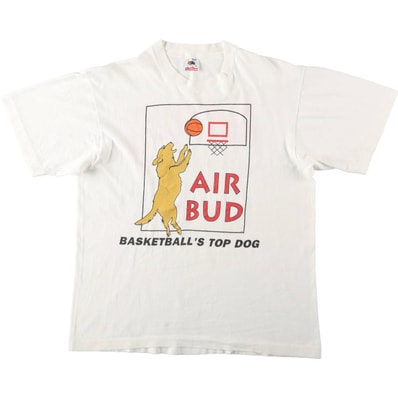 古着 90年代 フルーツオブザルーム FRUIT OF THE LOOM AIR BUD エアバディ 映画 ムービーTシャツ USA製 メンズL相当 ヴィンテージ/evb036067