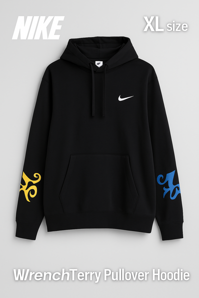 Nike Sportswear WrenchTerry Pullover Hoodie "Black"
