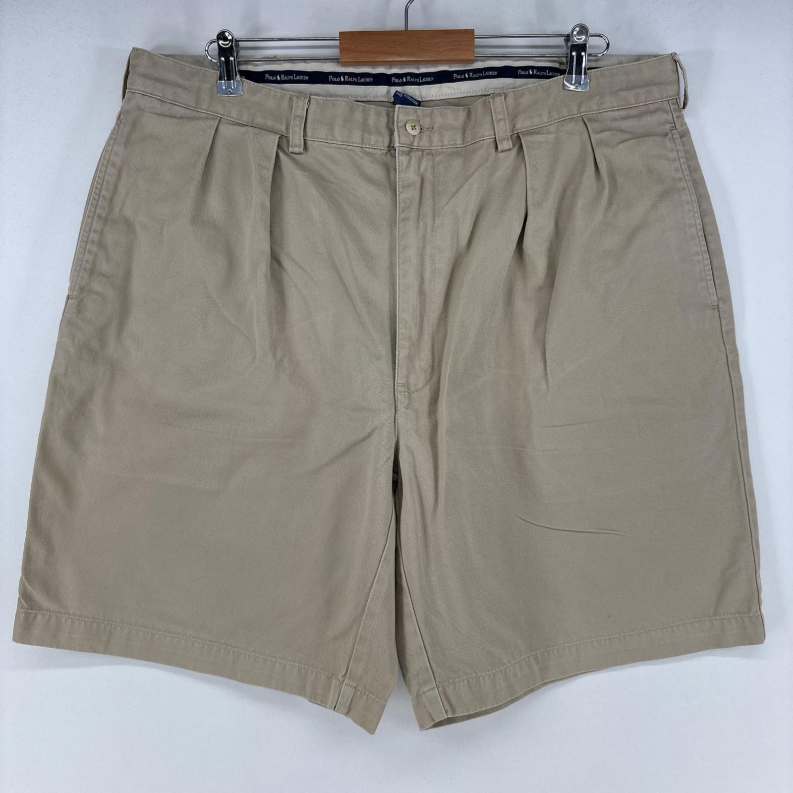 古着 ポロ・ラルフローレン POLO RALPH LAUREN ショートパンツ チノパン ジップ ポロチノ ハーフパンツ w40 ベージュ メンズ