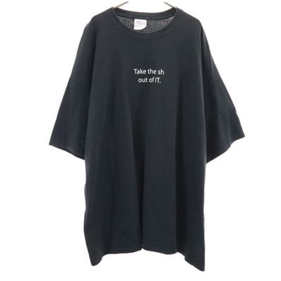 Hanes ヘインズ 90s オールド バックロゴ Splunk 半袖 Tシャツ 3XL ブラック 企業モノ ビッグサイズ