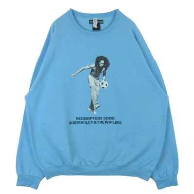 WACKO MARIA ワコマリア ONE LOVE BOB MARLEY ワンラブ ボブマーリー スウェット トレーナー ライトブルー系 2XL【中古】